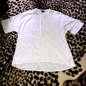 Banana republic mandarin collar tunic blouse  L